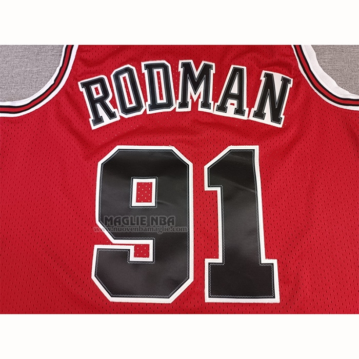 Maglia
 Dennis Rodman NO 91 Chicago Bulls Mitchell & Ness 1997-98 NBA Finals Rosso
